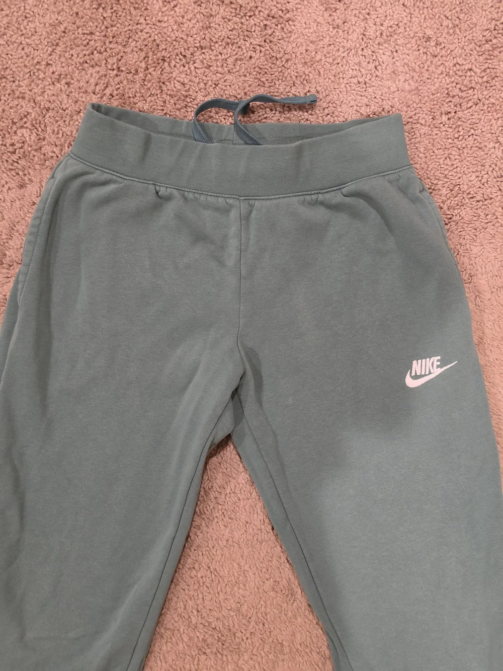 Nike Kids Teal Green Jogger Sweatpants with White Swoosh